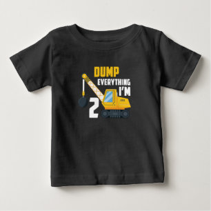 Camiseta De Bebé Niño de 2 años regalo de Toddler Construction Truc