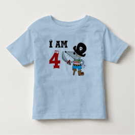 Camiseta De Bebé Niño de 4 años de edad de cumpleaños pirata