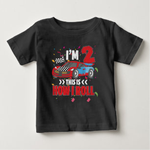 Camiseta De Bebé Niño de cumpleaños 2 niño de dos carreras