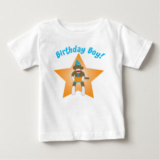 Camiseta De Bebé Niño de cumpleaños de mono de sock
