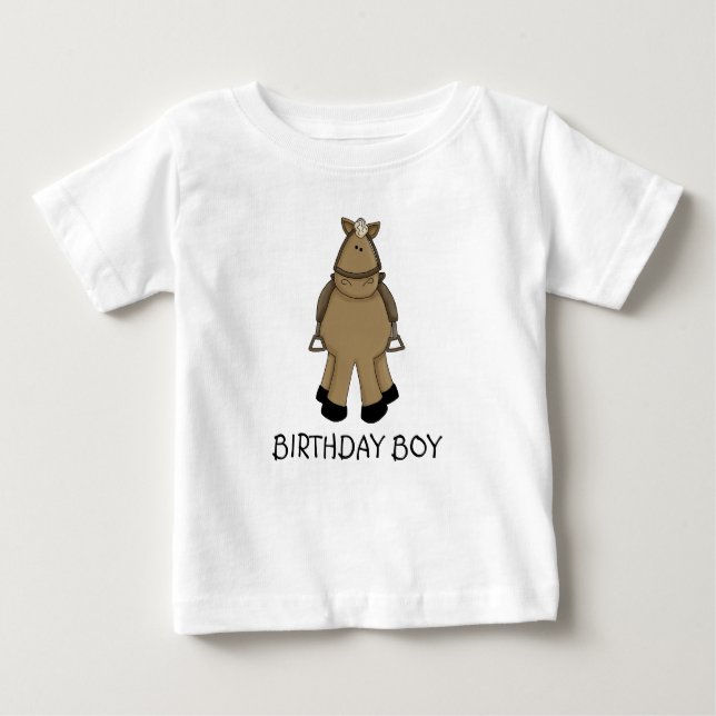 Camiseta De Bebé Niño de cumpleaños - Pony (Anverso)