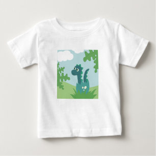Camiseta De Bebé Niño de dinosaurio recién nacido en eggshell lindo