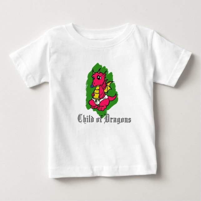 Camiseta De Bebé Niño de dragones (Anverso)