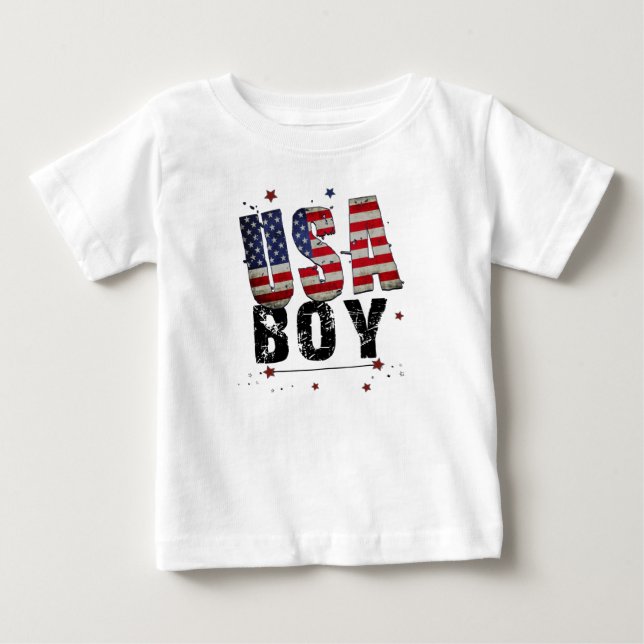Camiseta De Bebé Niño de EEUU (Anverso)