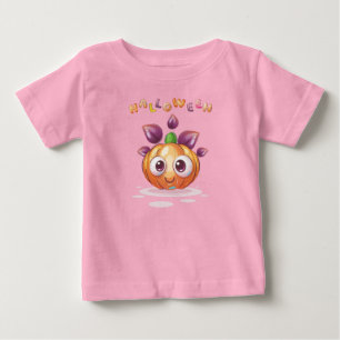 Camiseta De Bebé Niño de Halloween de Calabaza Cuta
