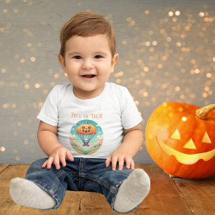 Camiseta De Bebé Niño de Halloween Esqueleto vuela Paracaídas de Ca