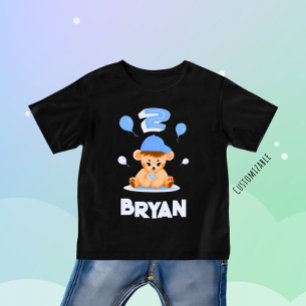 Camiseta De Bebé Niño de oso pequeño con globos