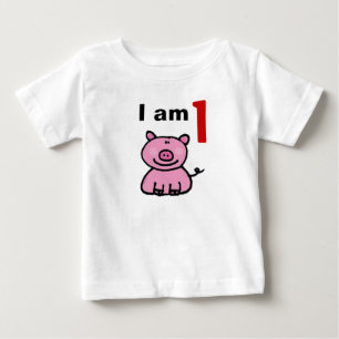 Camiseta De Bebé Niño de un año de edad (cerdo rosa)