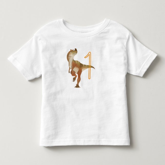 Camiseta De Bebé Niño del cumpleaños de Dinosaur (Anverso)