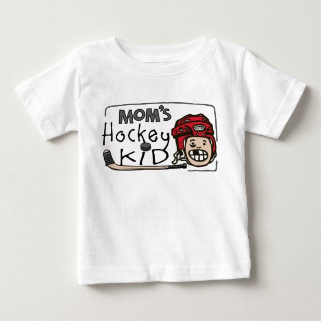 Camiseta De Bebé Niño del hockey de la mamá (Anverso)