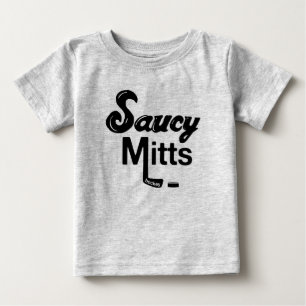 Camiseta De Bebé Niño descarado del hockey de los mitones