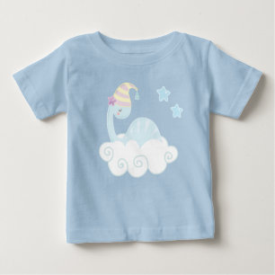 Camiseta De Bebé Niño Dinosaurio durmiendo