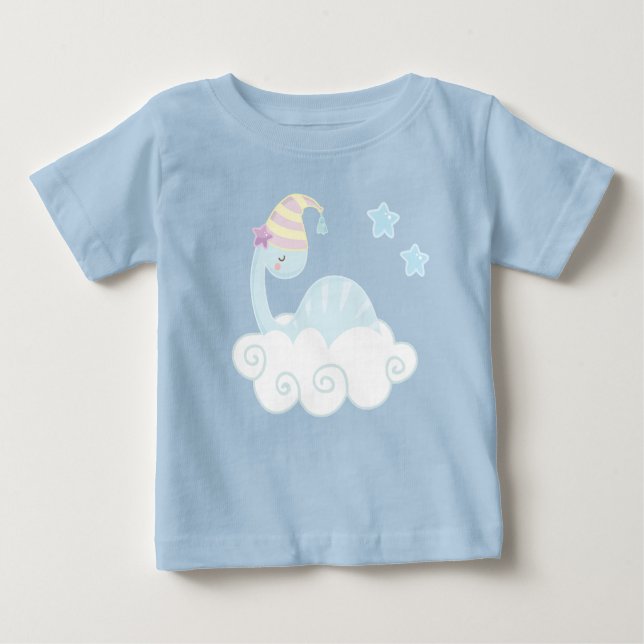 Camiseta De Bebé Niño Dinosaurio durmiendo (Anverso)