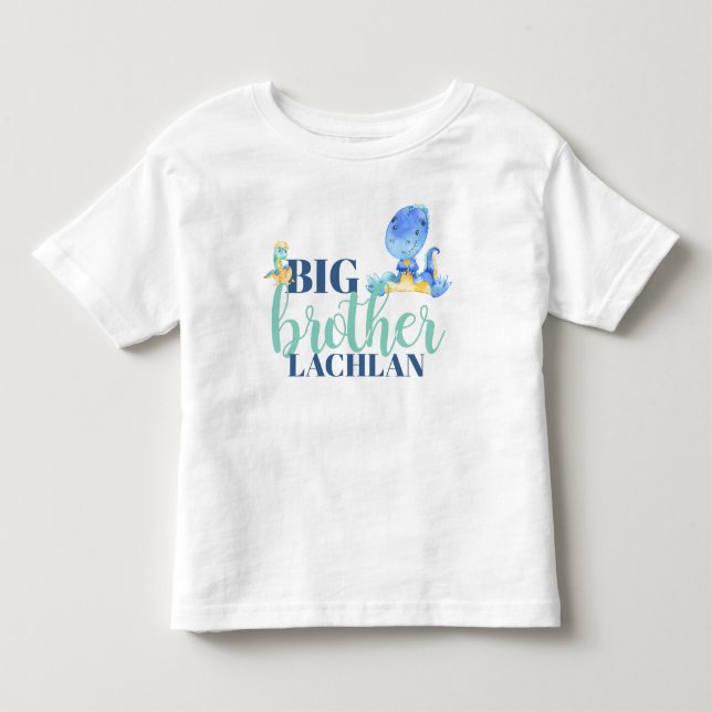 Camiseta De Bebé Niño Dinosaurio Gran Hermano (Anverso)