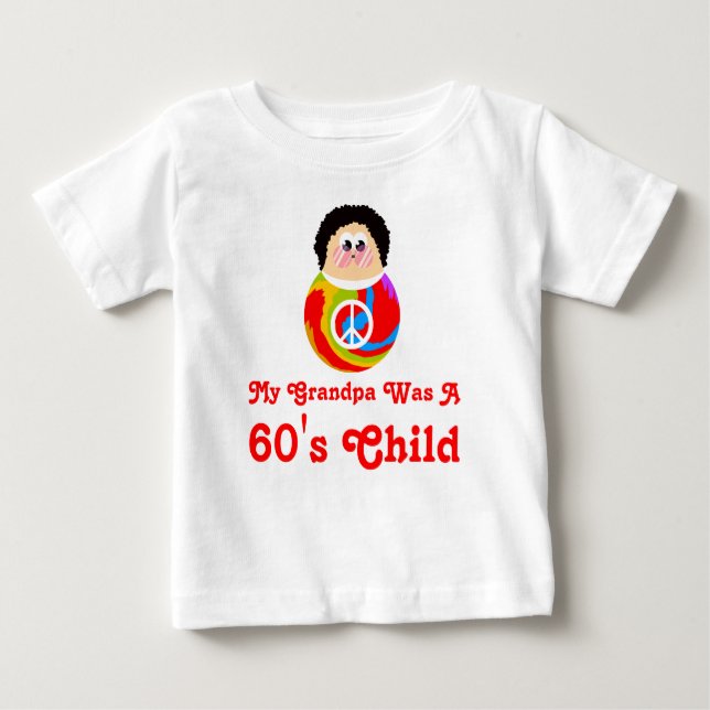 Camiseta De Bebé niño divertido de la paz del dibujo animado del (Anverso)