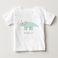 Niño Doodle Triceratops Dinosaur con nombre