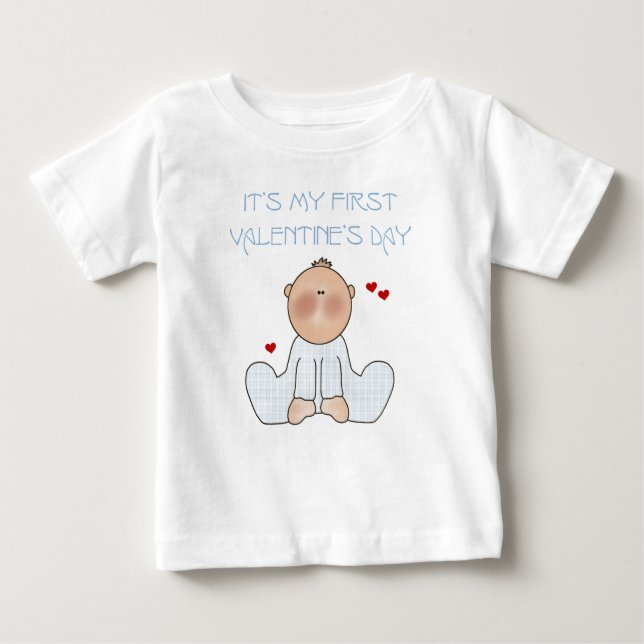 Camiseta De Bebé Niño El día de San Valentín primero (Anverso)