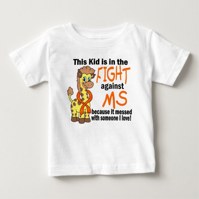 Camiseta De Bebé Niño en la lucha contra esclerosis múltiple del ms (Anverso)