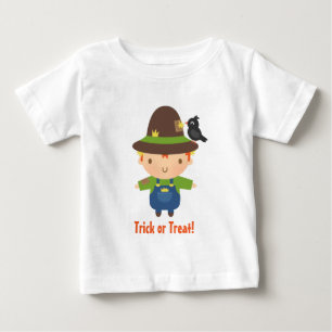 Camiseta De Bebé Niño Espantapájaros Adorable Halloween para Niños