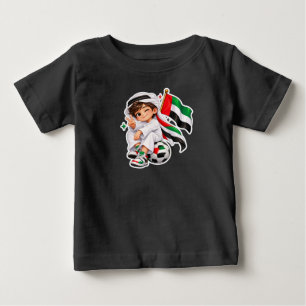 Camiseta de bebé niño fútbol bandera de Emiratos Á