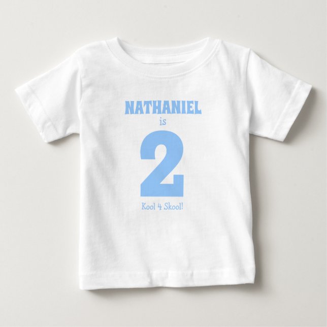 Camiseta De Bebé Niño gracioso segundo cumpleaños con nombre a Guay (Anverso)