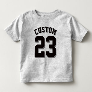 Camiseta De Bebé Niño gris y negro   Deporte