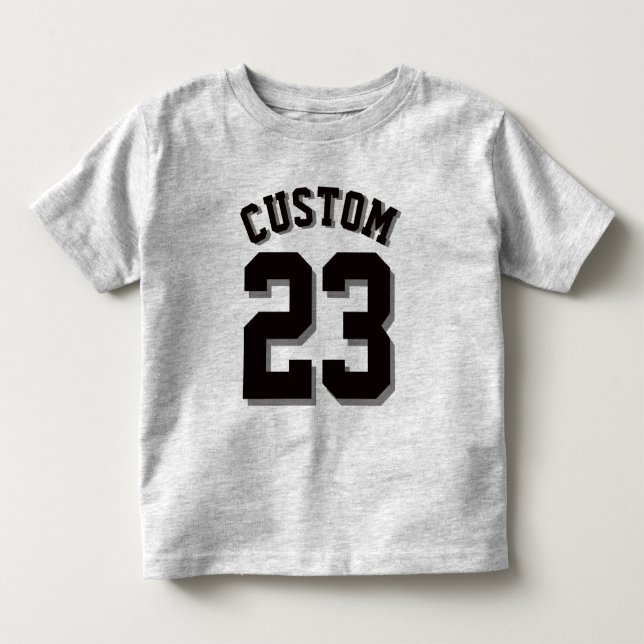 Camiseta De Bebé Niño gris y negro | Deporte (Anverso)