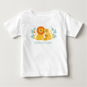 Camiseta De Bebé Niño león de la jungla safari lindo
