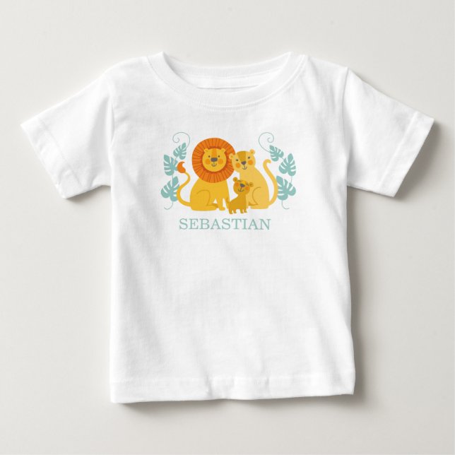 Camiseta De Bebé Niño León de la Jungla Safari Lindo (Anverso)
