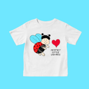 Camiseta De Bebé Niño mariquita con corazón
