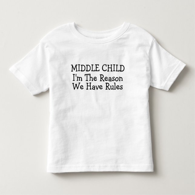 Camiseta De Bebé Niño Medio Soy la razón por la que tenemos reglas  (Anverso)