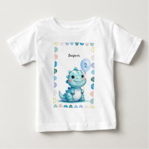 Camiseta De Bebé Niño niño niño feliz cumpleaños de dinosaurio lind