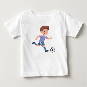 Camiseta De Bebé Niño Pateando Balón de Fútbol – Fútbol para Niños