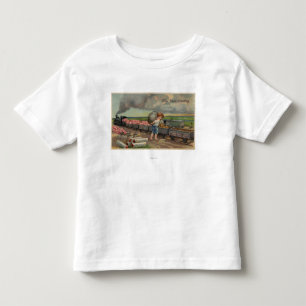 Camiseta De Bebé Niño pequeño bombeando dinero en tren