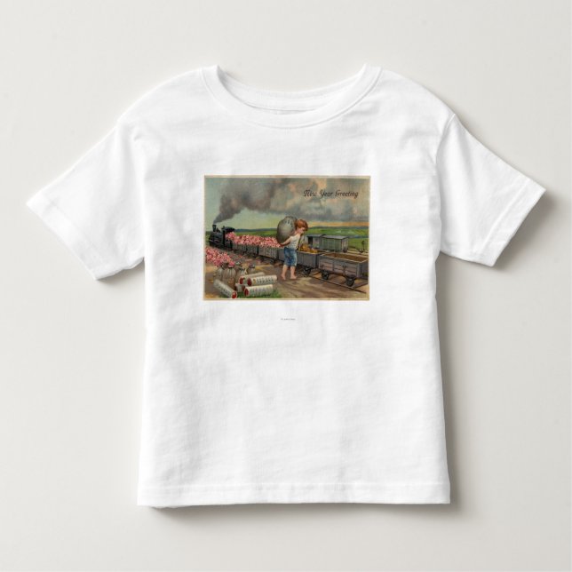 Camiseta De Bebé Niño pequeño bombeando dinero en tren (Anverso)