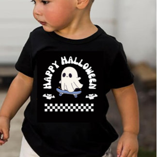 Camiseta De Bebé Niño pequeño de Halloween Fantasma Feliz