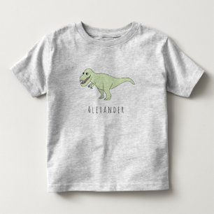 Camiseta De Bebé Niño pequeño Doodle T-Rex Dinosaurio con nombre