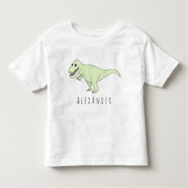 Camiseta De Bebé Niño pequeño Doodle T-Rex Dinosaurio con nombre