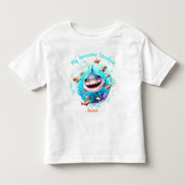 Camiseta De Bebé Niño personalizado en vacaciones de verano en tibu (Anverso)