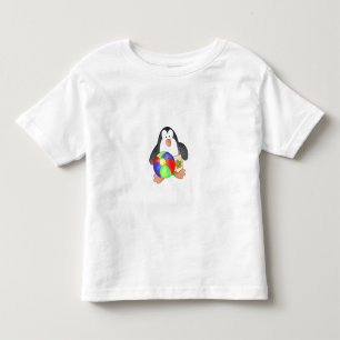 Camiseta De Bebé Niño Pingüino en la playa