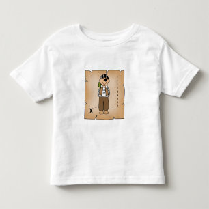 Camiseta De Bebé Niño pirata con mapa