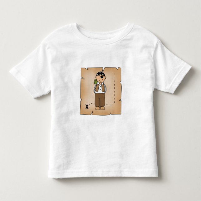 Camiseta De Bebé Niño pirata con mapa (Anverso)