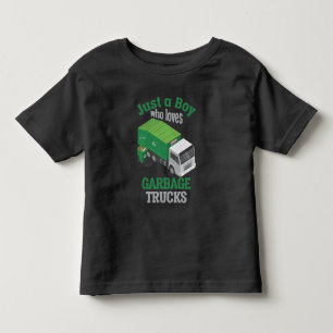 Camiseta De Bebé Niño que ama a un camión de basura, pequeño recicl