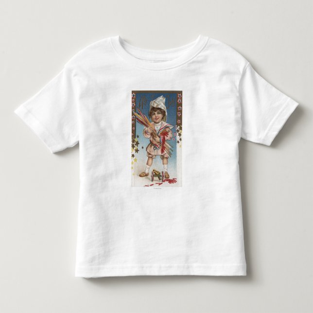 Camiseta De Bebé Niño que detiene los fuegos artificiales y a (Anverso)