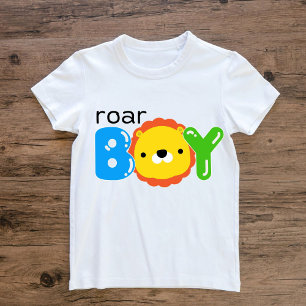 Camiseta De Bebé Niño Roar Cute león Safari Jungle Niños animales
