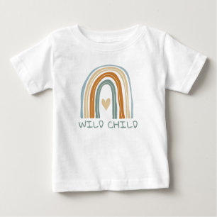 Camiseta De Bebé Niño salvaje camiseta bebé dibujo arcoíris boho li
