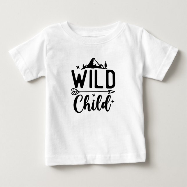 Camiseta De Bebé Niño salvaje para bebés y niños pequeños y Chicas (Anverso)