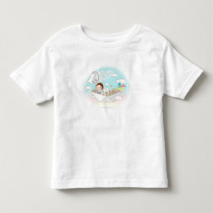 Camiseta De Bebé Niño sentado en un bote de papel