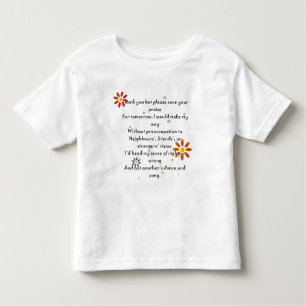 Camiseta De Bebé Niño T - Poema de la alabanza
