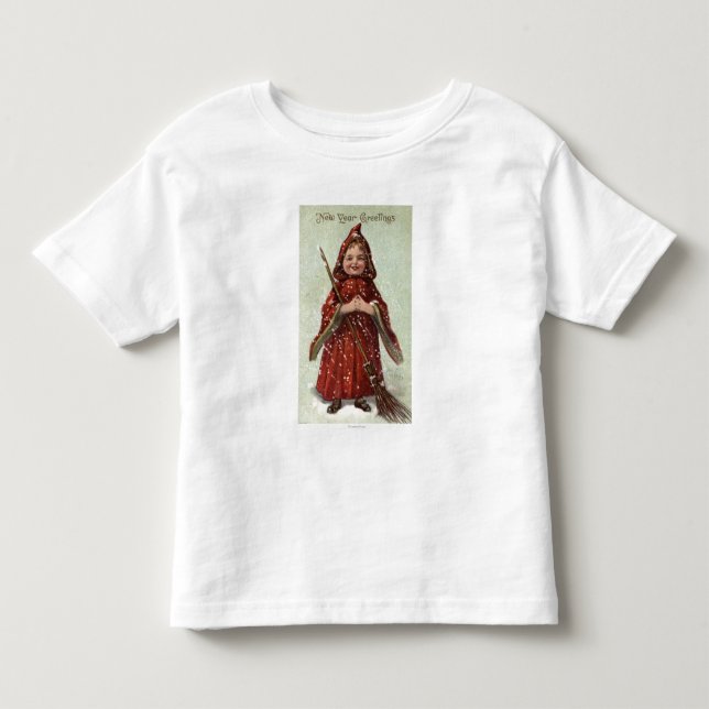 Camiseta De Bebé Niño vestido en capa roja (Anverso)